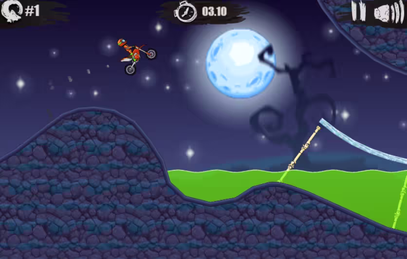 Moto X3M 6: Spooky Land Game Screenshot